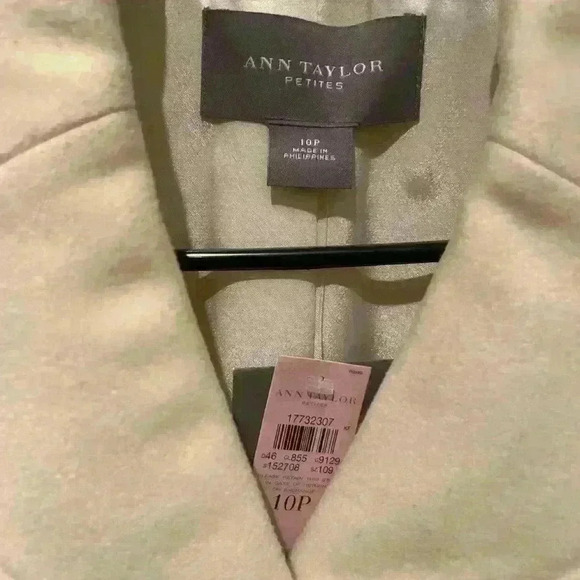 NWT Ann Taylor SZ 10P Cream Coat - Picture 2 of 4